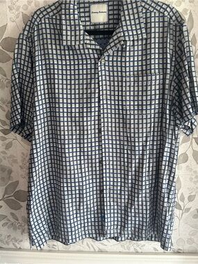 Tommy Bahama Short-Sleeve Silk Blend Shirt sz LG